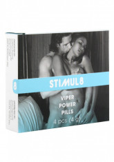 STIMUL8 VIPER 4 pastile pentru potenta, erectie, ejaculare precoce foto