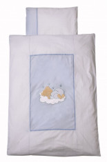 Lenjerie Pat Sleeping Bear Bleu 100/135 cm foto