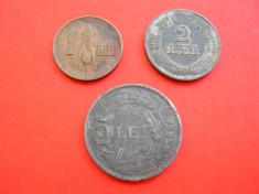 1 leu 1941 + 2 lei 1941 + 5 lei 1942 foto