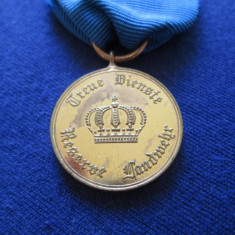 1913 - 1920 Medalie Germania Prusia Landwehr Dienstauszeichnung WW1 decoratie