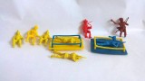 Lot mixt indieni si cowboy plastic, cca 4-5cm