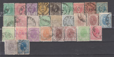 Romania 1872-1906 Carol I Lot 28 timbre stampilate foto
