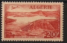 Algeria, posta aeriana, 1957, baraj, MNH** foto