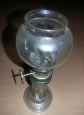 Lampa antica cu petrol,cristal si sticla,superba,functionala,transport gratuit foto