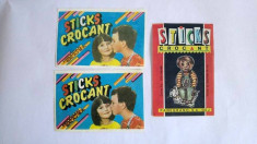 Lot surprize romanesti 1988 Sticks crocant, 3 buc, Romania comunista, Madona foto