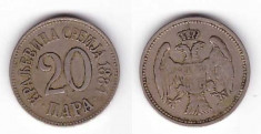 Serbia 1884 - 20 para foto