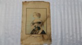 SCOALA MAGHIARA - LITOGRAFIE DE SEC XIX - PERSONAJ FEMININ - MODA EPOCII -SEMNAT, Portrete, Acuarela, Realism