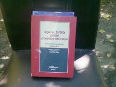 LEGEA NR.85/2006 PRIVIND PROCEDURA INSOLVENTEI - STANCIU D. CARPENARU foto