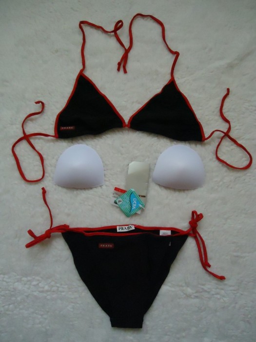 COSTUM BAIE DAMA SUTIEN 2 PIESE NEGRU ROSU PUSH UP DETASABIL PLAJA INOT PISCINA