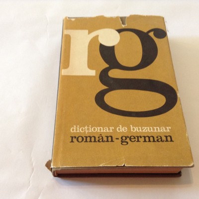 DICTIONAR DE BUZUNAR ROMAN GERMAN- cartonata/ supracoperta,R12 foto