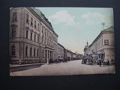 Sighetul Marmatiei - Calea Transilvania si Tribunalul.Circulata 1913, animata foto