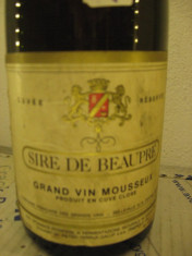 n. 8 -vechi sampanie sire de beaupre, grand vin mousseux, france, 75 cl 11 vol foto