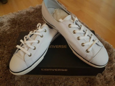 Tenisi Converse All Star - Piele - Alb - originali 100% - cod 551536C foto