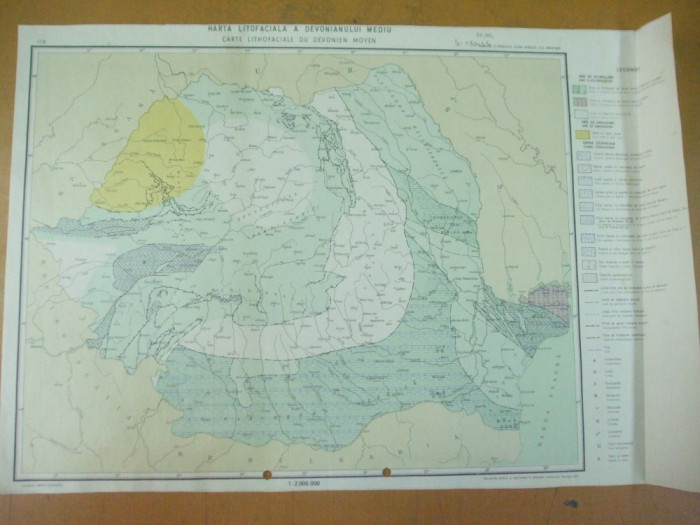 Devonian mediu harta litofaciala 1972 institutul geologic