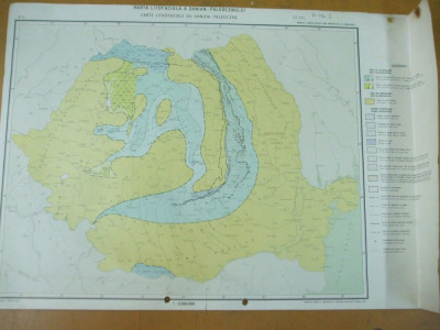 Danian - Paleocen harta litofaciala 1970 institutul geologic foto