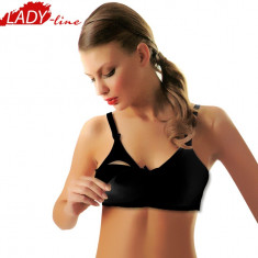 Sutien Alaptat, Material Bumbac 95%, Culoare Negru, Cod 1169 foto