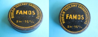 FAMOS Ruban Isolant Caotchoute-cutie veche colectie. foto