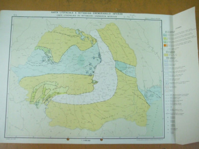 Hettangian - Sinemurian inferior harta litofaciala 1972 institutul geologic foto