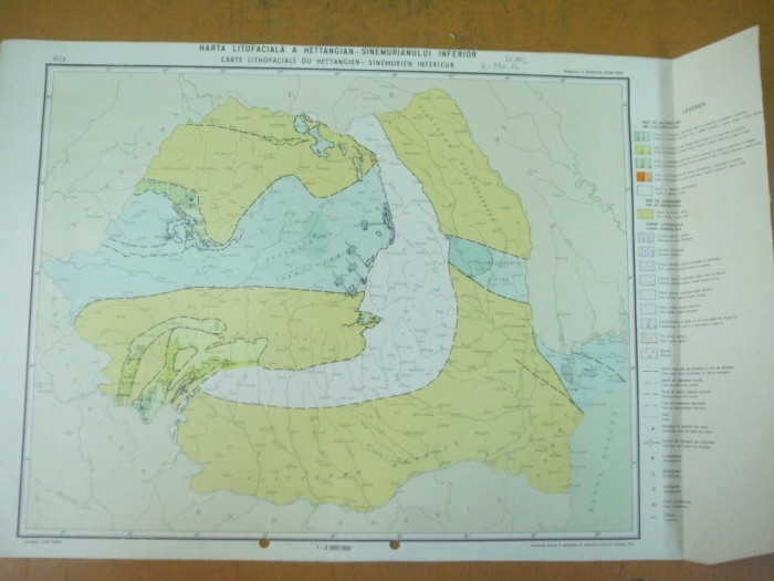 Hettangian - Sinemurian inferior harta litofaciala 1972 institutul geologic