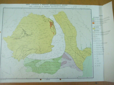 Namurian - westphalian inferior harta litofaciala 1972 institutul geologic foto