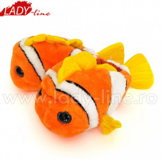 Papuci de Casa Caldurosi, Model &amp;#039;Orange Fish&amp;#039;, Culoare Portocaliu, Papuci Interior, Marime 27-28 (Culori: Portocaliu, Marimi: 27-28) foto