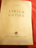 N.I.Herescu -Lirica Latina - 1937 vol 1 -prima ed. Cartea Romaneasca