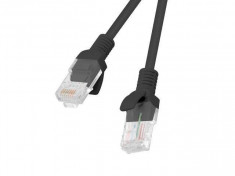 Cablu UTP Lanberg Patchcord Cat 5e 1.5m Negru foto