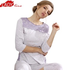 Pijama Dama Calitate Desavarsita, Bumbac 100%, Model Elegant Lace, Cod 1123 foto