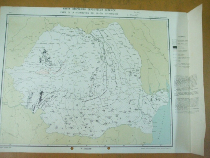 Jurasic depozite raspandire harta litofaciala 1972 institutul geologic