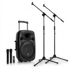 Auna Streetstar 12 sistem mobil PA set 15&amp;#039;&amp;#039; sistem PA, 2 x stative foto