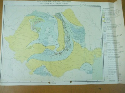 Ypresian - Lutetian harta litofaciala 1970 institutul geologic foto