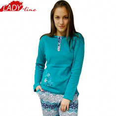 Pijamale Dama Maneca si Pantalon Lung, Model Happy Spring, Cod 1087 foto