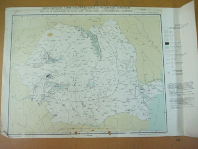 Paleozoic precambrian formatiuni harta litofaciala 1972 institutul geologic foto