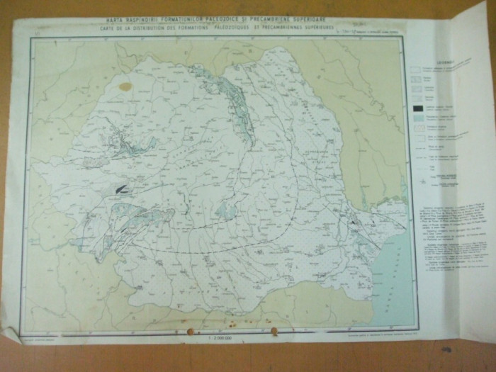 Paleozoic precambrian formatiuni harta litofaciala 1972 institutul geologic