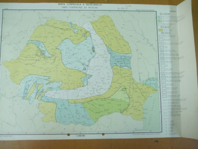 Bajocian harta litofaciala 1972 institutul geologic foto