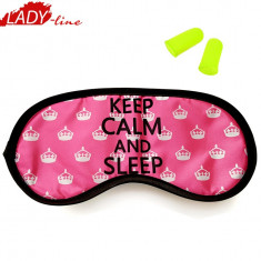 Ochelari de Dormit &amp;#039;Keep Calm And Sleep&amp;#039; + Set Dopuri, Cod 1113 foto