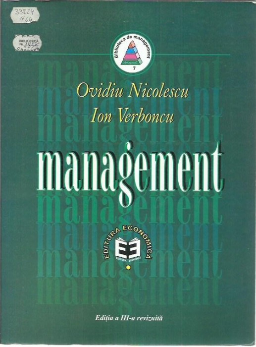 AS - NICOLESCU OVIDIU, VERBONCU ION - MANAGEMENT AS - NICOLESCU OVIDIU, VERBONCU ION - MANAGEMENT