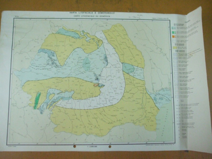 Domerian harta litofaciala 1972 institutul geologic