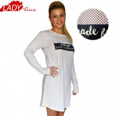 Camasa de Noapte Maneca Lunga, Bumbac 100%, Made For Lazy Sunday, Cod 490 foto