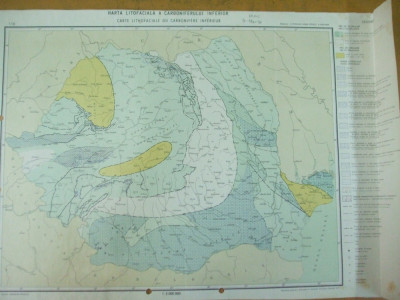 Carbonifer inferior harta litofaciala 1972 institutul geologic foto