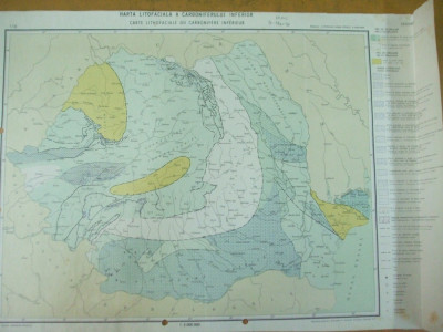 Carbonifer inferior harta litofaciala 1972 institutul geologic foto