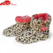 Papuci de Casa Caldurosi Tip Cizmulite, Model Pink Leopard, Culoare Crem/Roz, Papuci Interior (Culori: Crem, Marimi: 38-39)