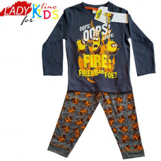 Pijamale Baieti, Minions - Ooops Fire, Marimi Disponibile in Descriere, Cod 833 foto