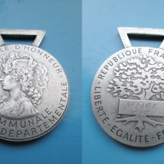 Medalie Franta-Medaille d' Honneur T.Gouet 2007, metal argintat.