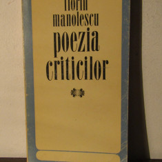 Poezia criticilor - Florin Manolescu