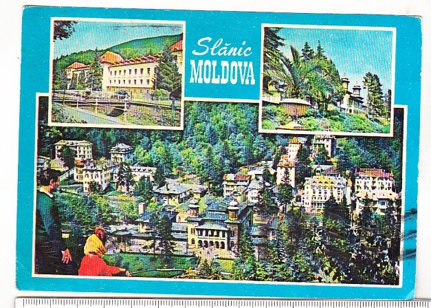 bnk cp Slanic Moldova - Vedere - circulata - marca fixa