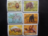 Serie timbre fauna animale stampilate Ajman timbre filatelice postale, Stampilat
