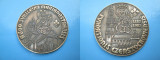 Jubileum Marianos Tronsis 1382-1982-Medalie mare bronz. Aniversare 600 ani., Dreptunghiular, Lemn