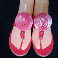 PAPUCI FLIP-FLOPS DAMA PANZA ROZ FUCSIA SILICON VARA PLAJA CASA SLAPI FEMEI