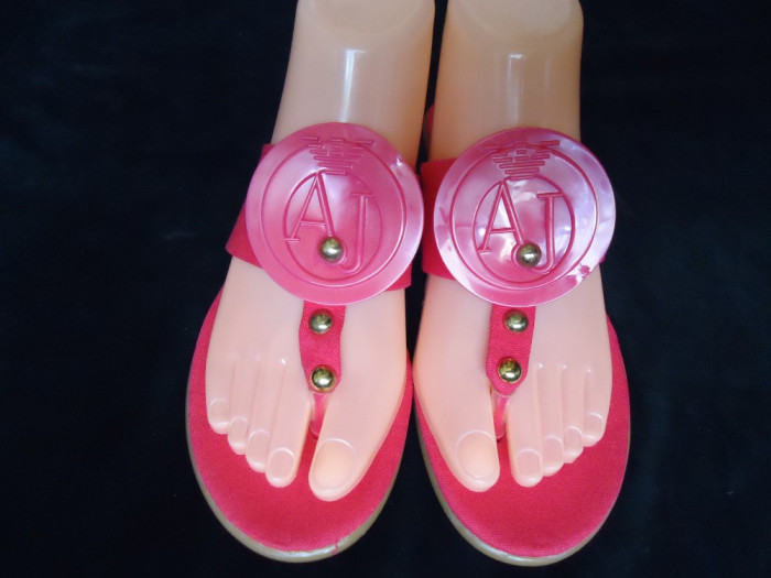 PAPUCI FLIP-FLOPS DAMA PANZA ROZ FUCSIA SILICON VARA PLAJA CASA SLAPI FEMEI